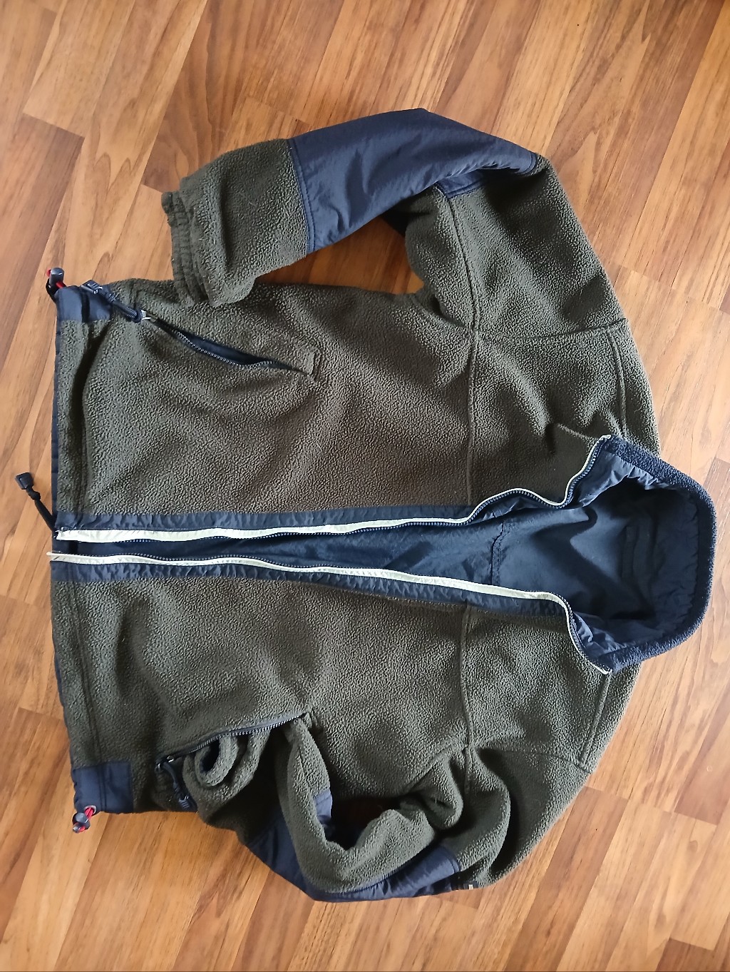 Y2k Abercrombie Euc Men's Size Medium Olive Green Fleece Jacket